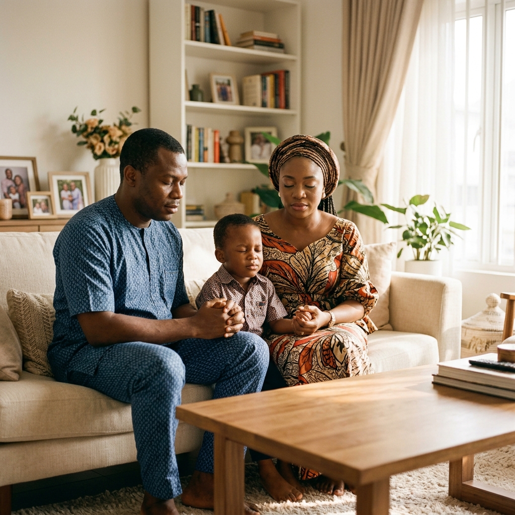 Nigerian Family Praying